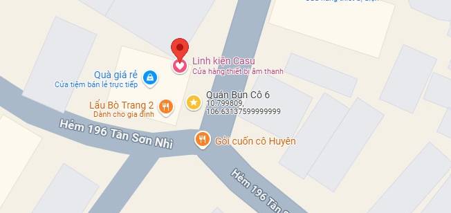 Vị trí cửa hàng