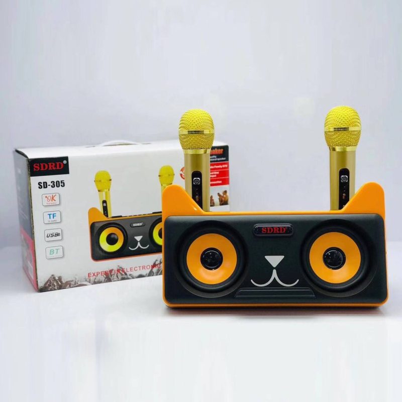 Loa bluetooth karaoke SDRD SD-305, kèm 02 mic không dây