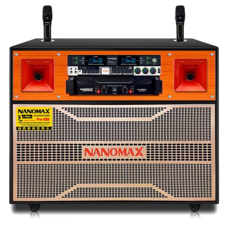 Loa Kéo Điện Nanomax Pro-908 Bass Đôi 40cm 2400w