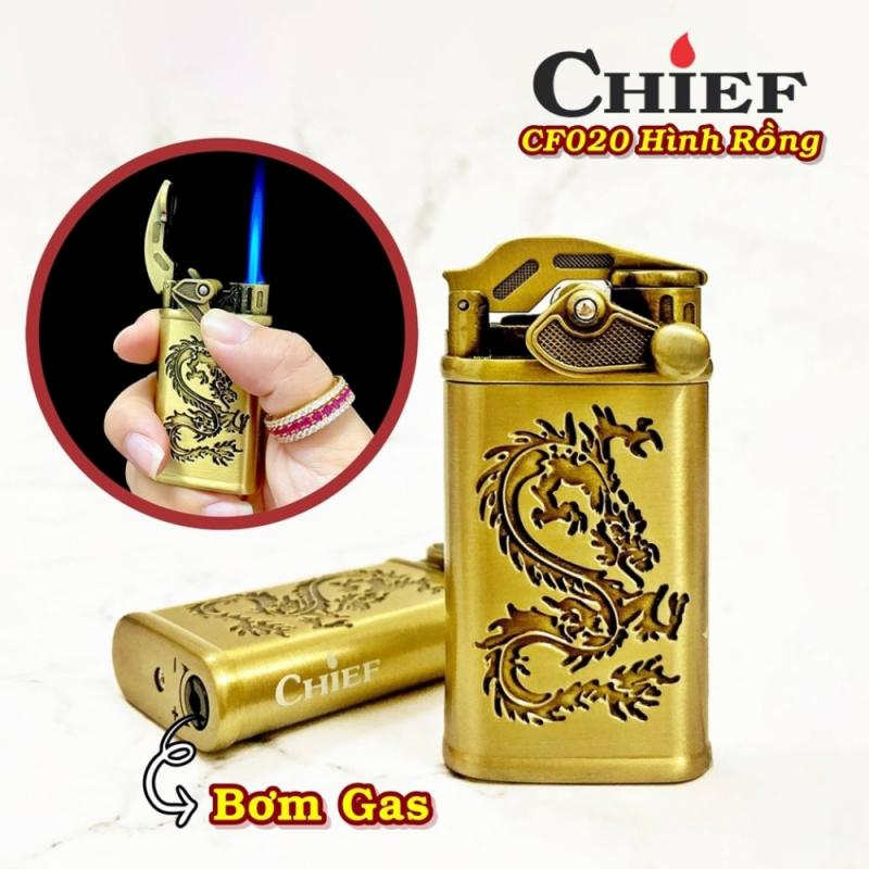 Bật lửa CHIEF CF020 hình rồng - dùng gas lửa khò