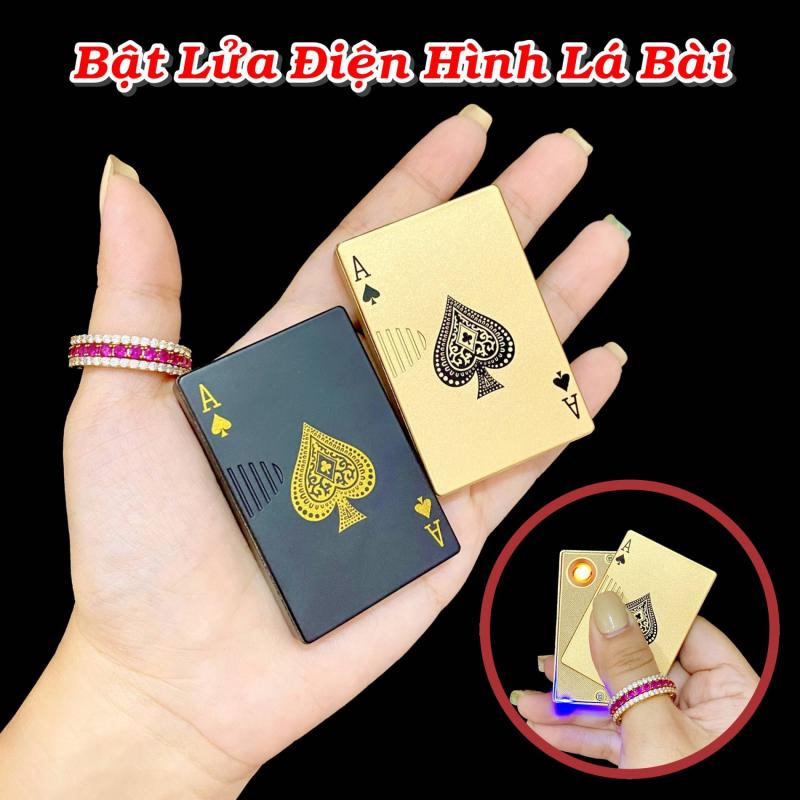 Bật lửa hình lá bài kim loại