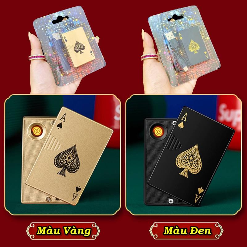 Bật lửa hình lá bài kim loại