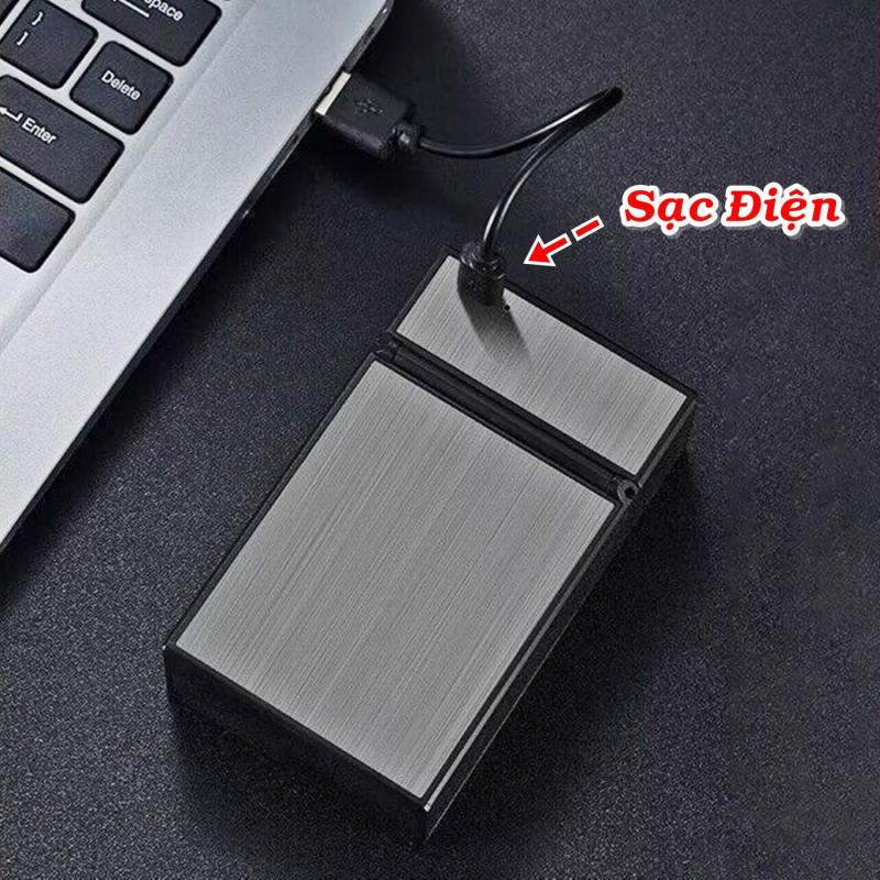 Bật lửa điện kiêm hộp thuốc in nhãn hiệu JET