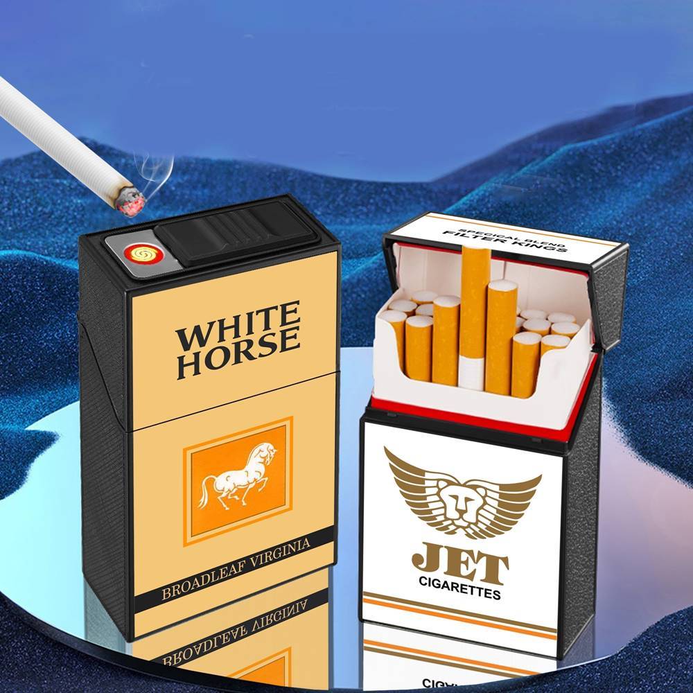 Bật lửa điện kiêm gói thuốc in nhãn hiệu WhiteHorse - Ảnh 2