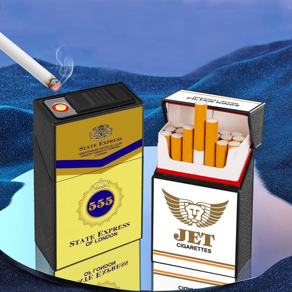 Bật lửa điện kiêm gói thuốc lá in nhãn hiệu 555 - Ảnh 2