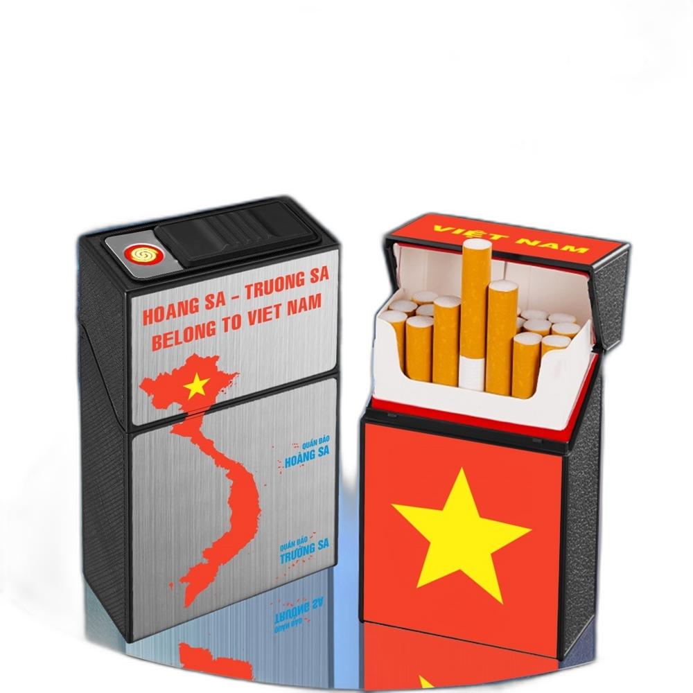 Bật lửa điện hộp thuốc hình cờ Việt Nam dùng điện - Ảnh 4