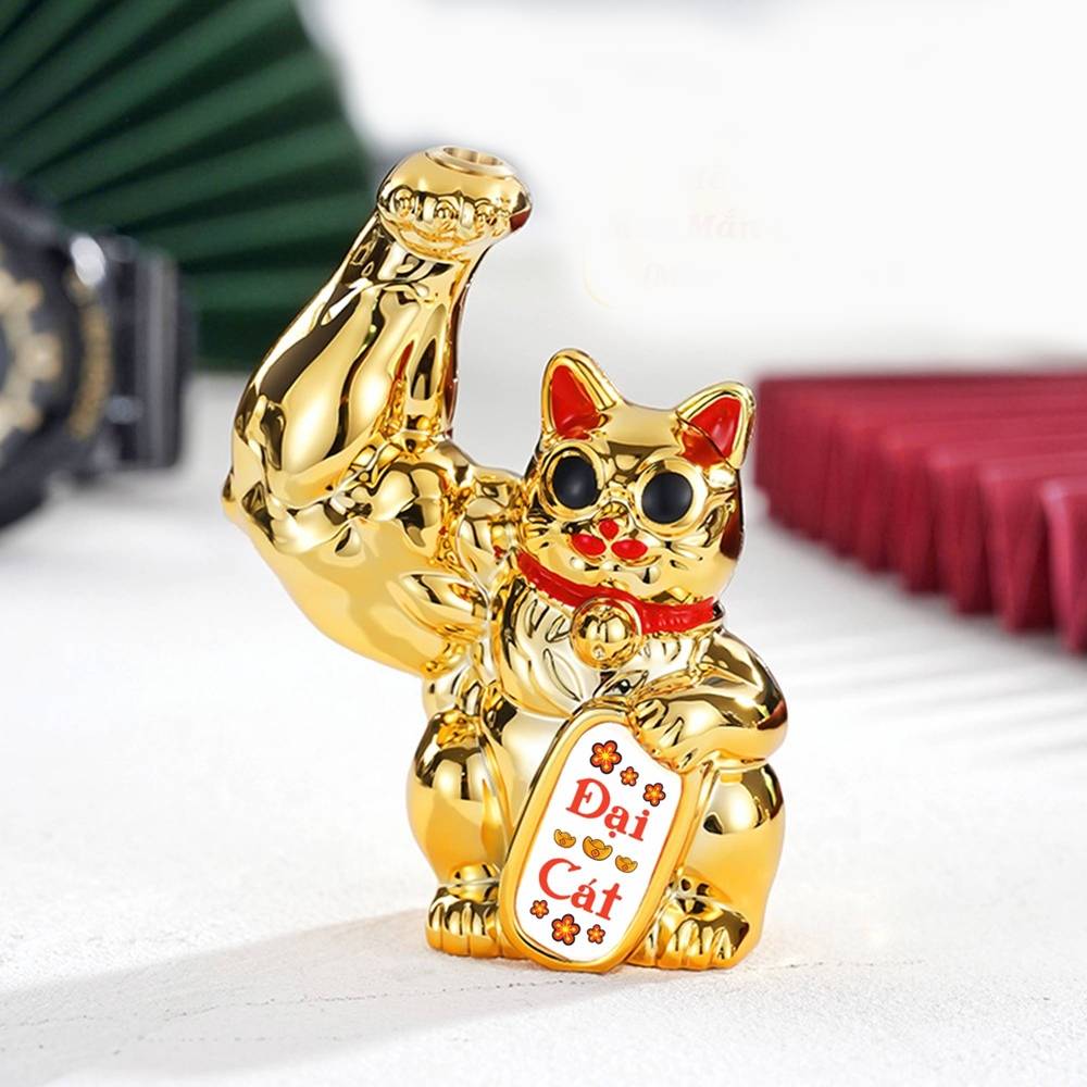 Bật lửa mèo lực sĩ may mắn chiêu tài xài gas - Ảnh 3