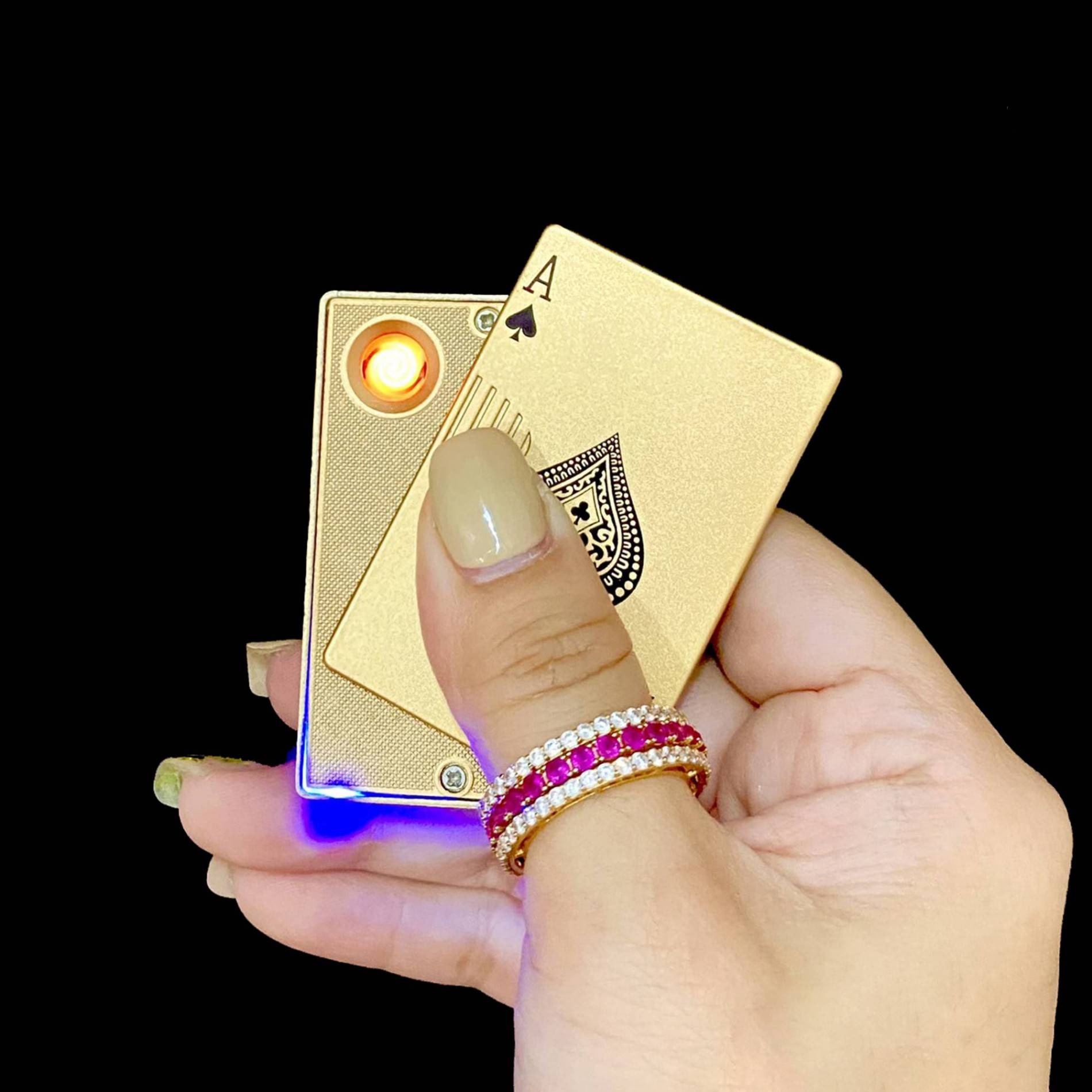 Bật lửa hình lá bài kim loại - Ảnh 3