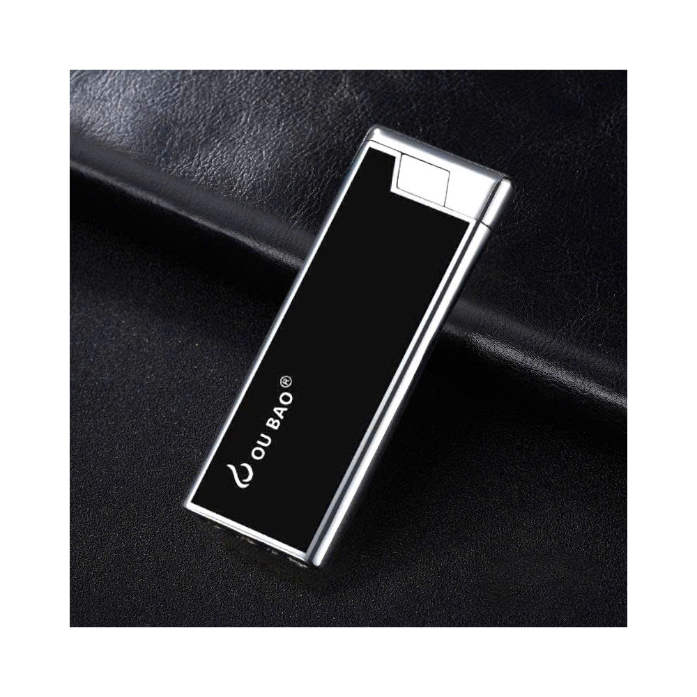 Bật lửa Ou Bao trơn bóng siêu mõng gas đá rảnh tay