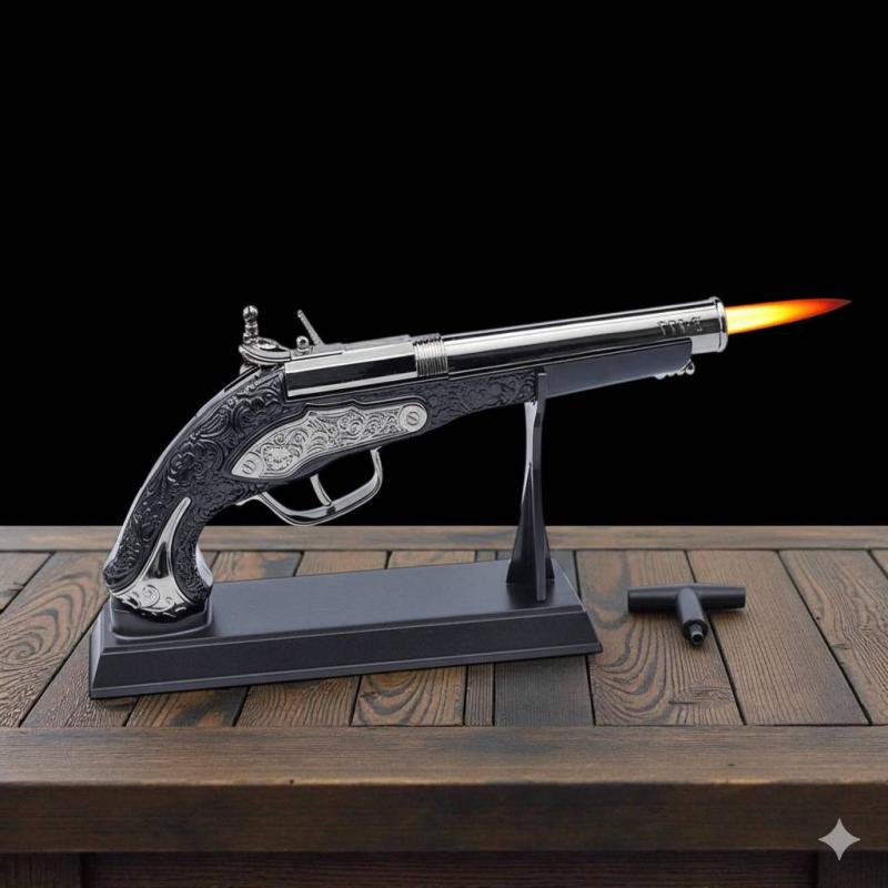 Bật lửa hình súng cổ f777 có giá đỡ (size: 28cm) fullbox