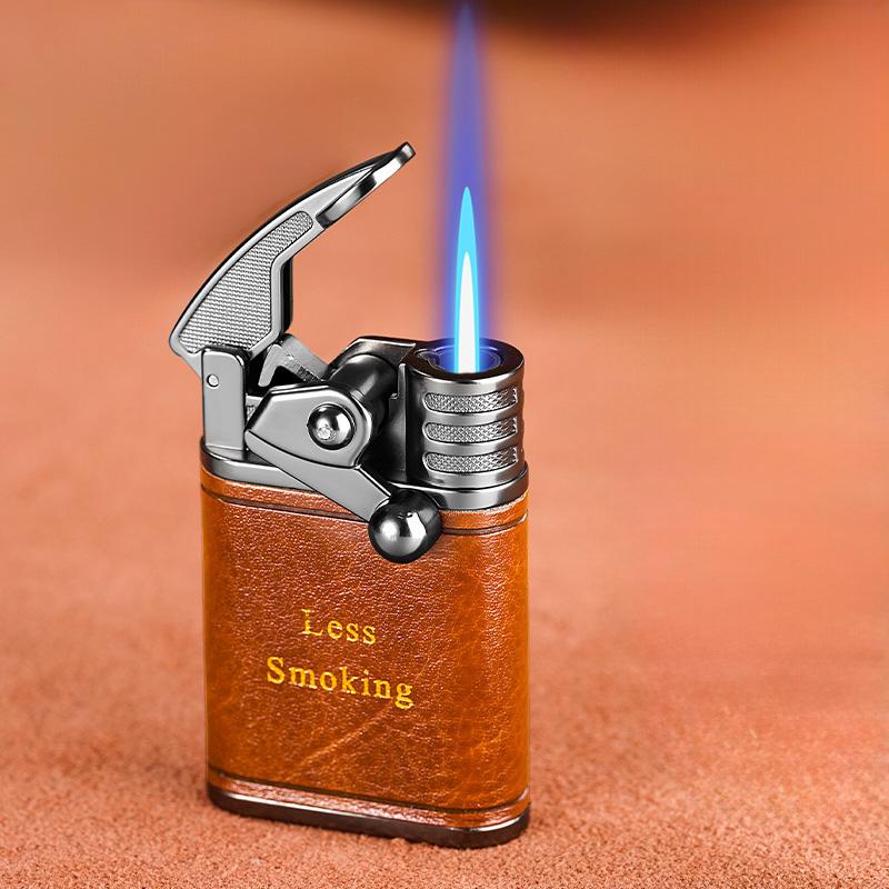 Bật lửa CF-252 kim loại bọc da dùng gas lửa khò