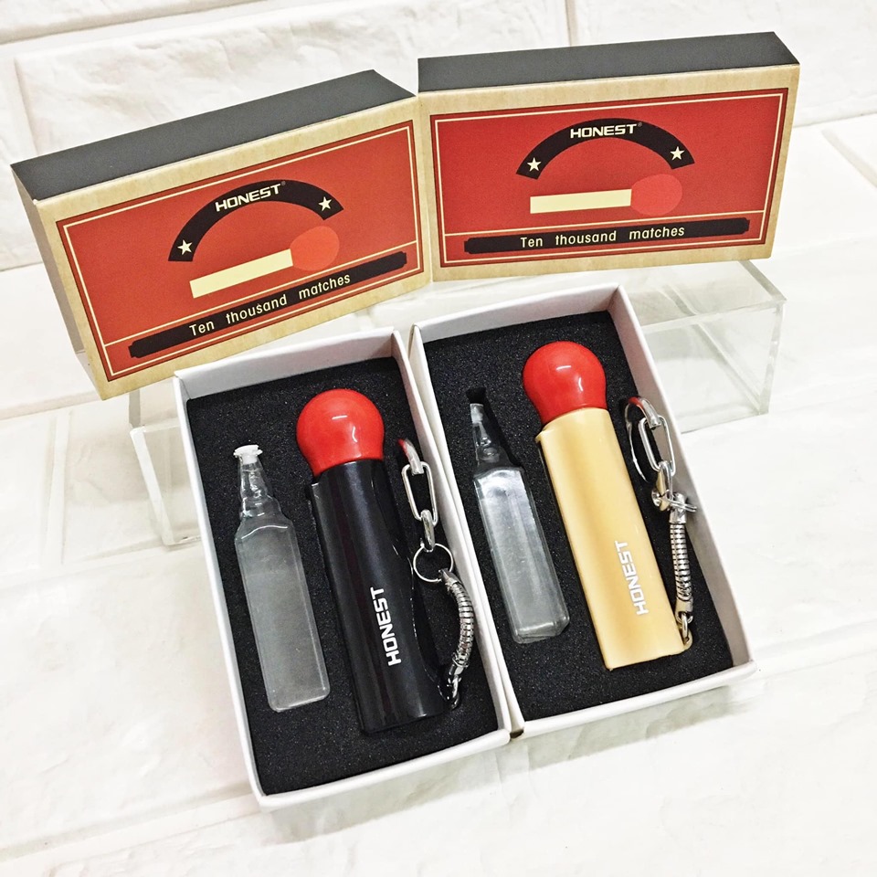 Bật lửa Honest móc khóa diêm xăng hình que diêm
