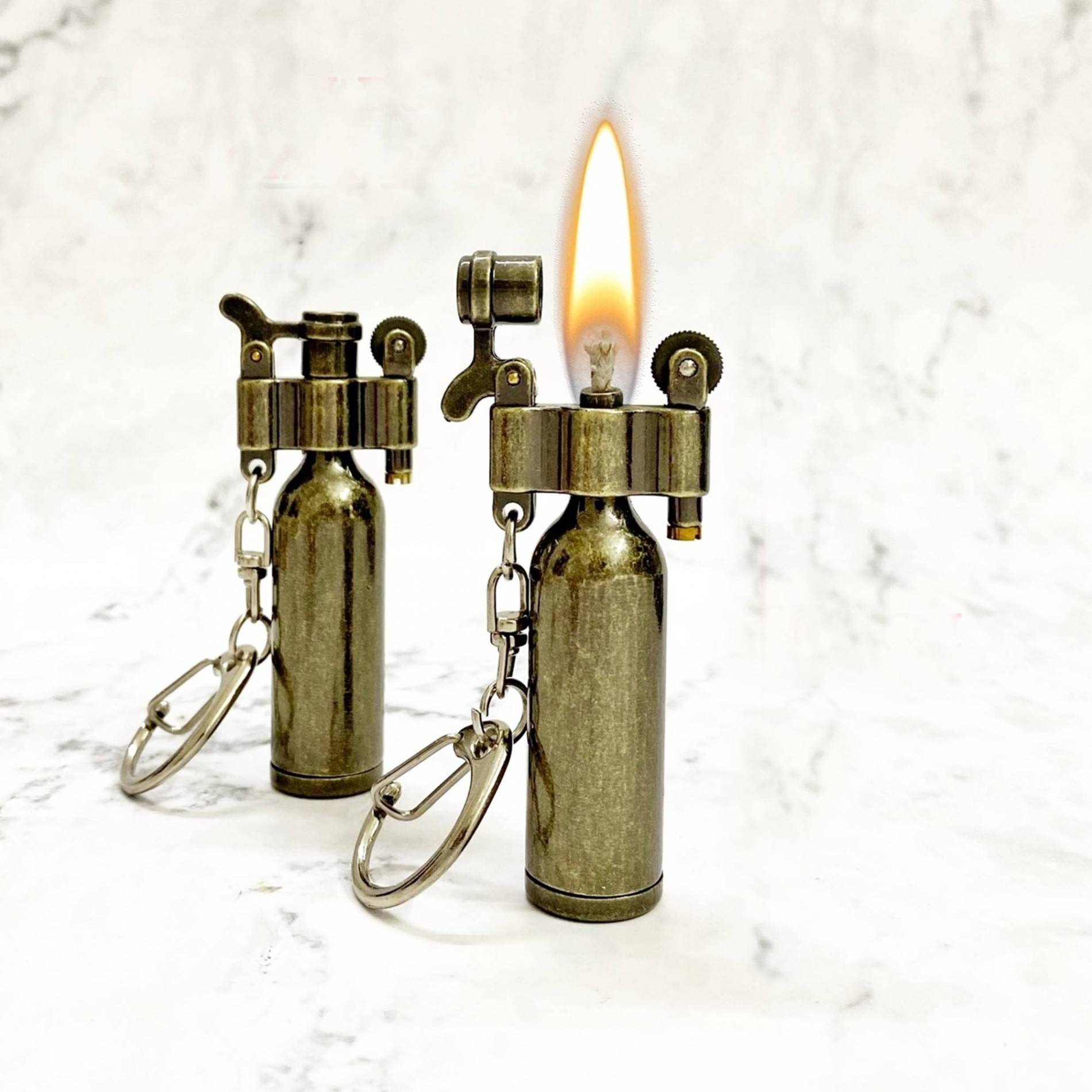 Bật lửa xăng đá cổ hình chay rượu D339 dùng xăng