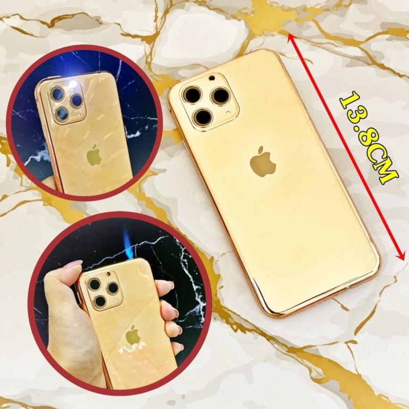 Bật lửa hình điện thoại iphone 11 pro có đèn pin lửa khò