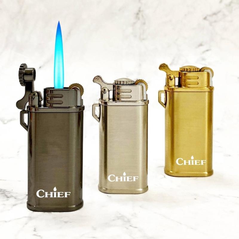 Bật lửa Chief CF-220A trơn kim loại xài gas