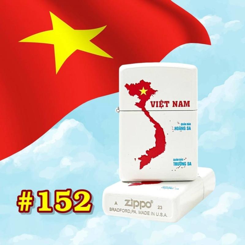 Bật lửa Zippo sơn tĩnh điện bản đồ Việt Nam có mộc đáy