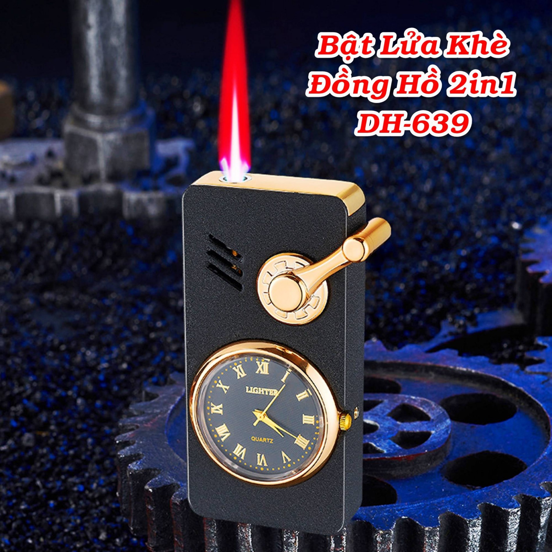 Đồng hồ kiêm bật lửa 2 IN 1 DH-639 - dùng gas