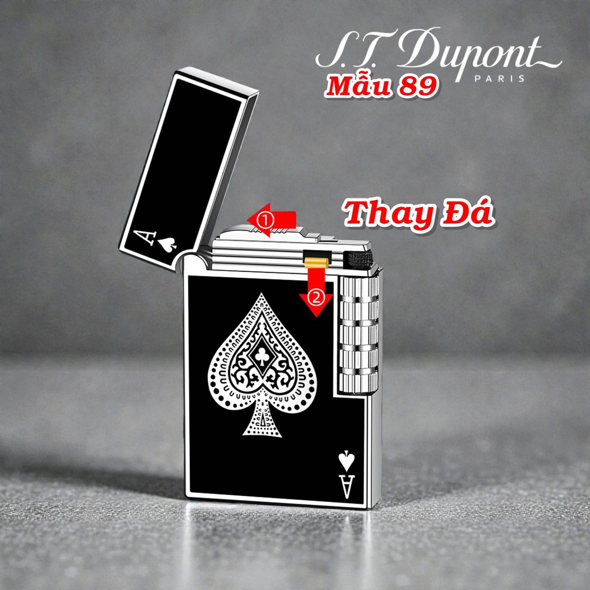 Bật lửa hình lá bài M-89 St. Dupont xài gas