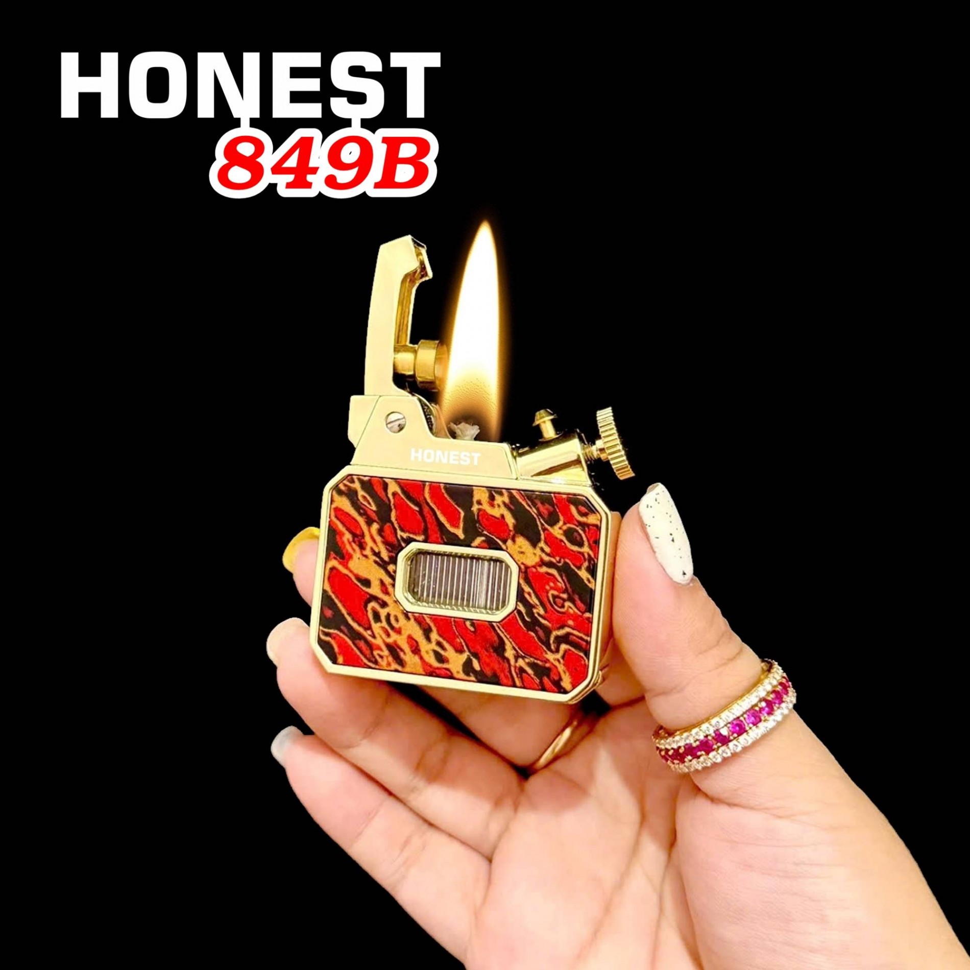 Bật lửa Honest 849B xăng lộ thiên