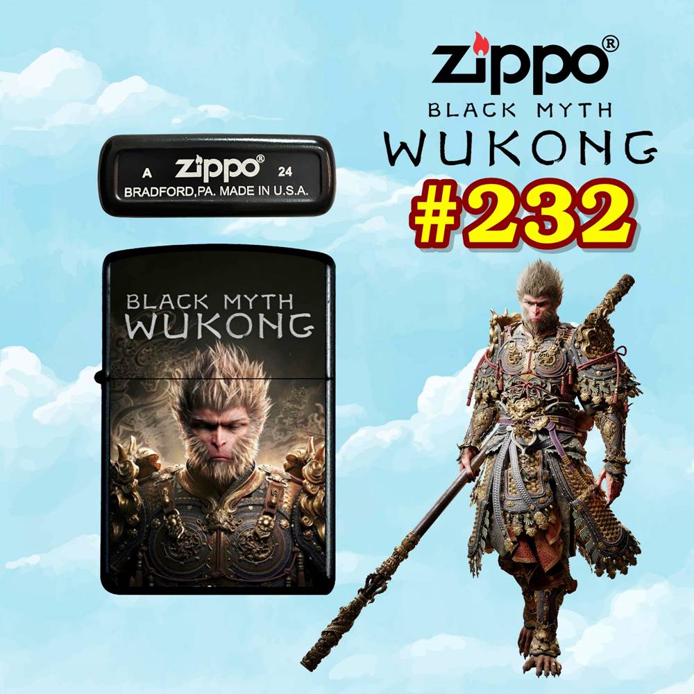 Bật lửa Zippo hình Wukong sơn tĩnh điện xài xăng