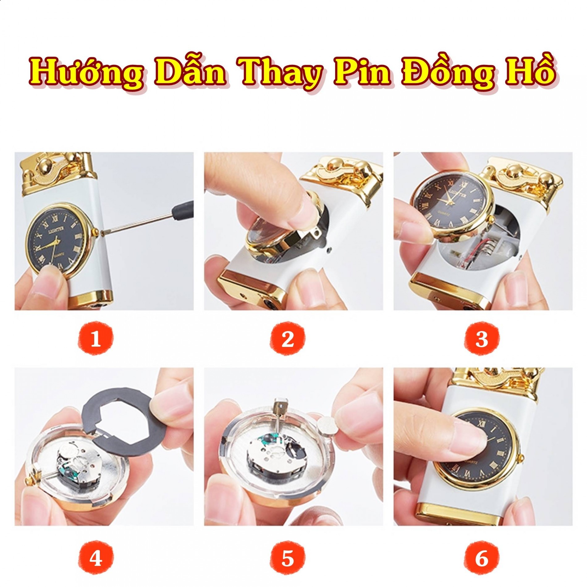 Bật lửa đồng hồ dạ quang DH-615 lửa khò 2 tia (có hộp) - (xài gas)